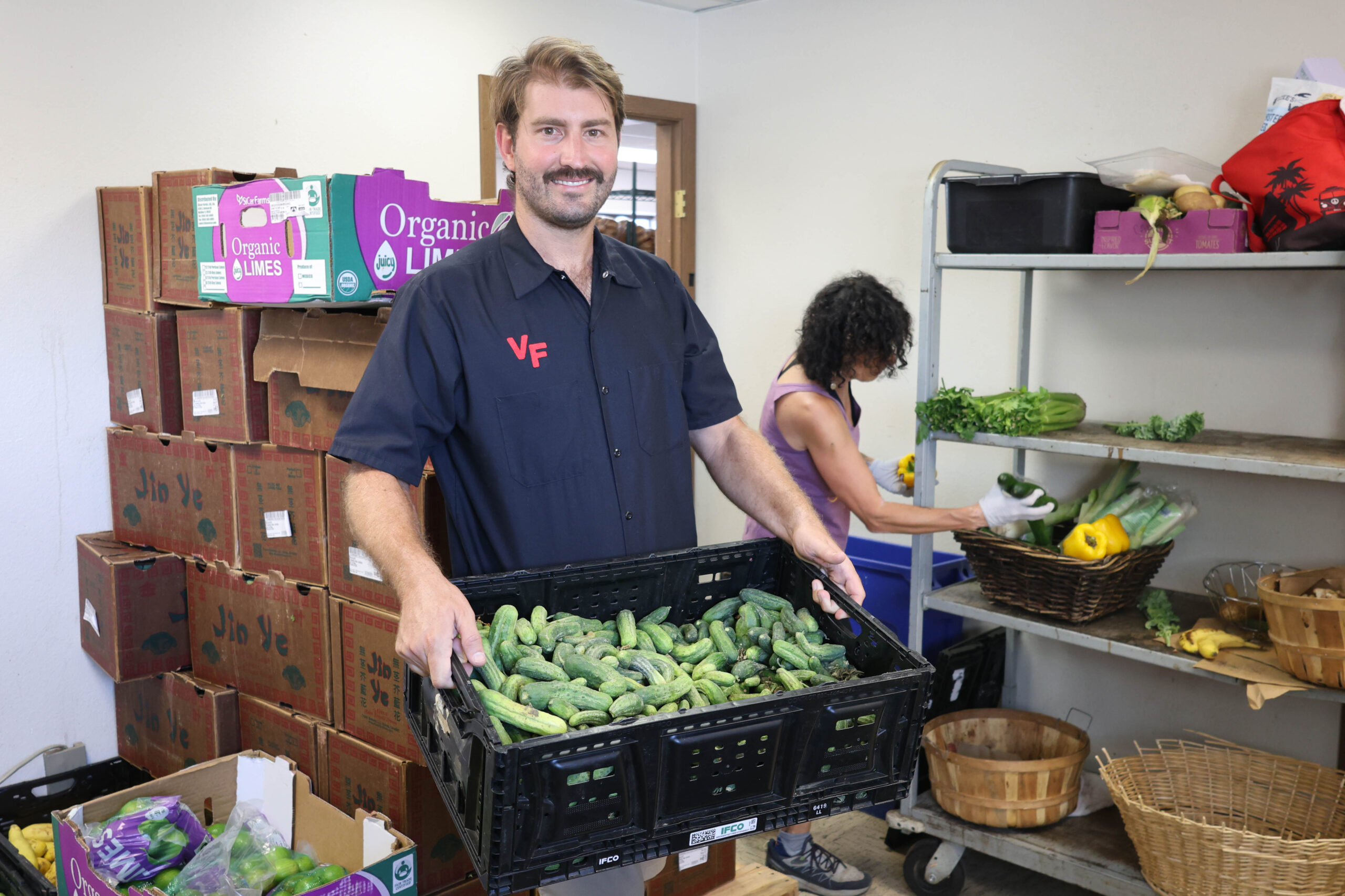 man working at vindeket foods